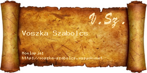 Voszka Szabolcs névjegykártya